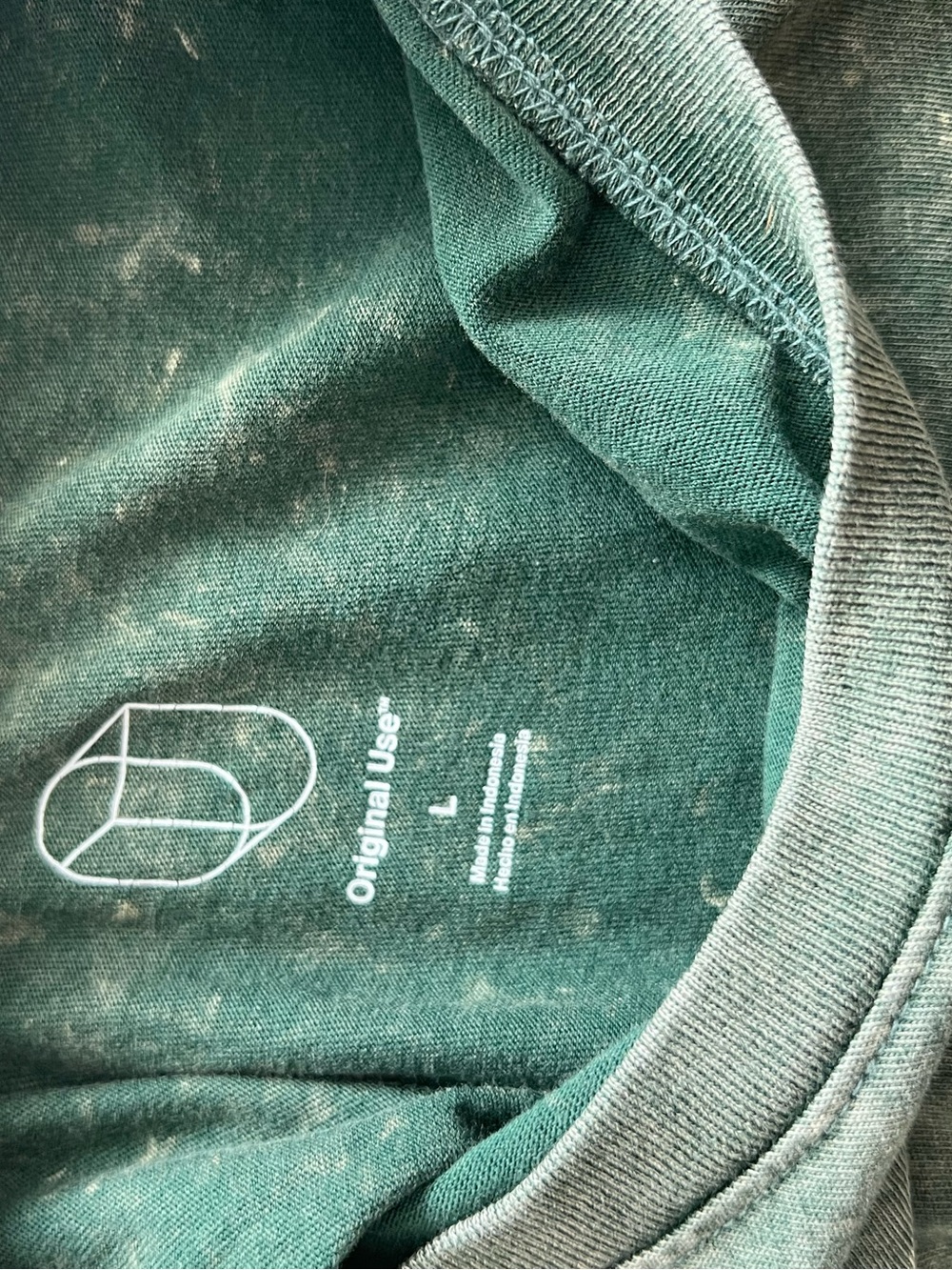 Original Use Washed Forest Green Crewneck Tee - Picture 2 of 3